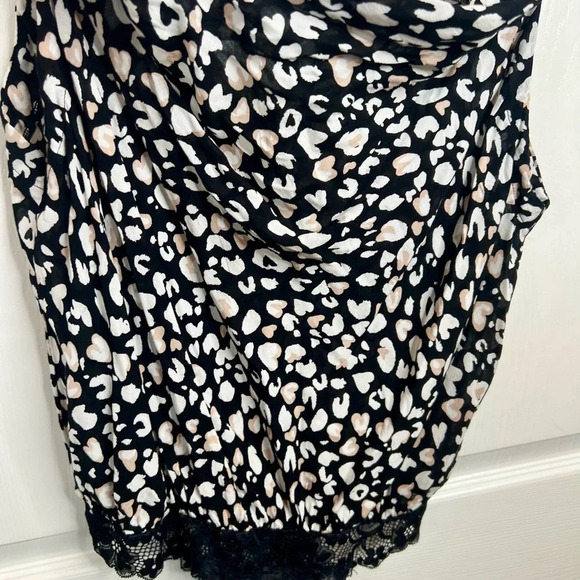 Free People Women's Bare It All Black Animal Print Bodysuit Size M Lace NEW - Picture 5 of 12